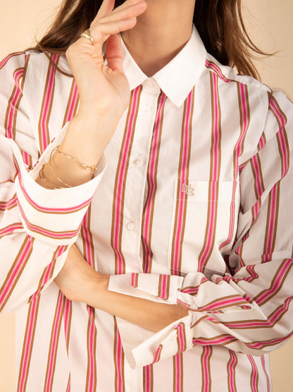 Gestreiftes Hemd in Rosa