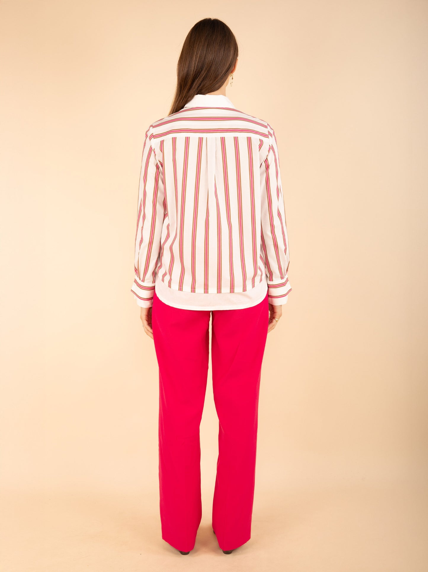 Gestreiftes Hemd in Rosa