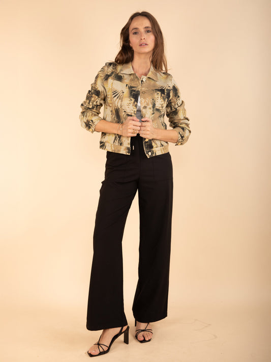 Kurze Jacke mit Print