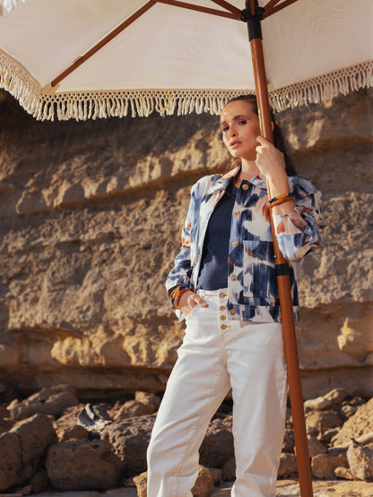 Jacke mit Print und Taschen