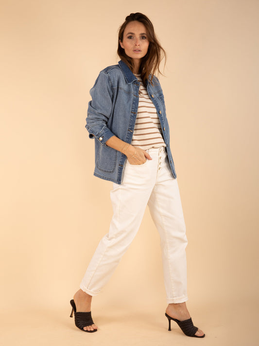 Jeansjacke mit Taschen