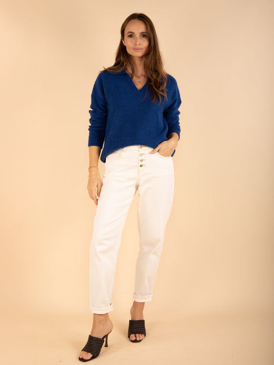 Pullover mit Polokragen