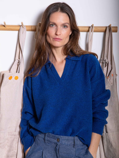 Pullover mit Polokragen
