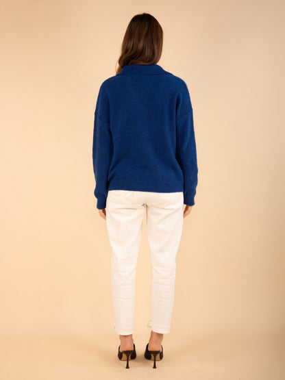Pullover mit Polokragen