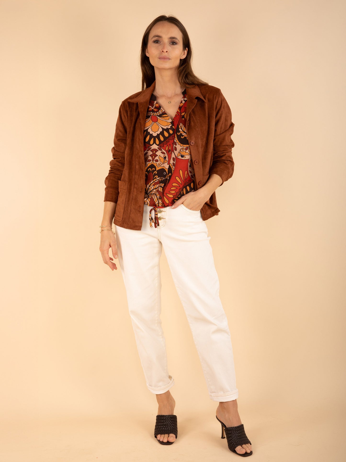 Ärmellose Bluse mit Knoten in Colorado