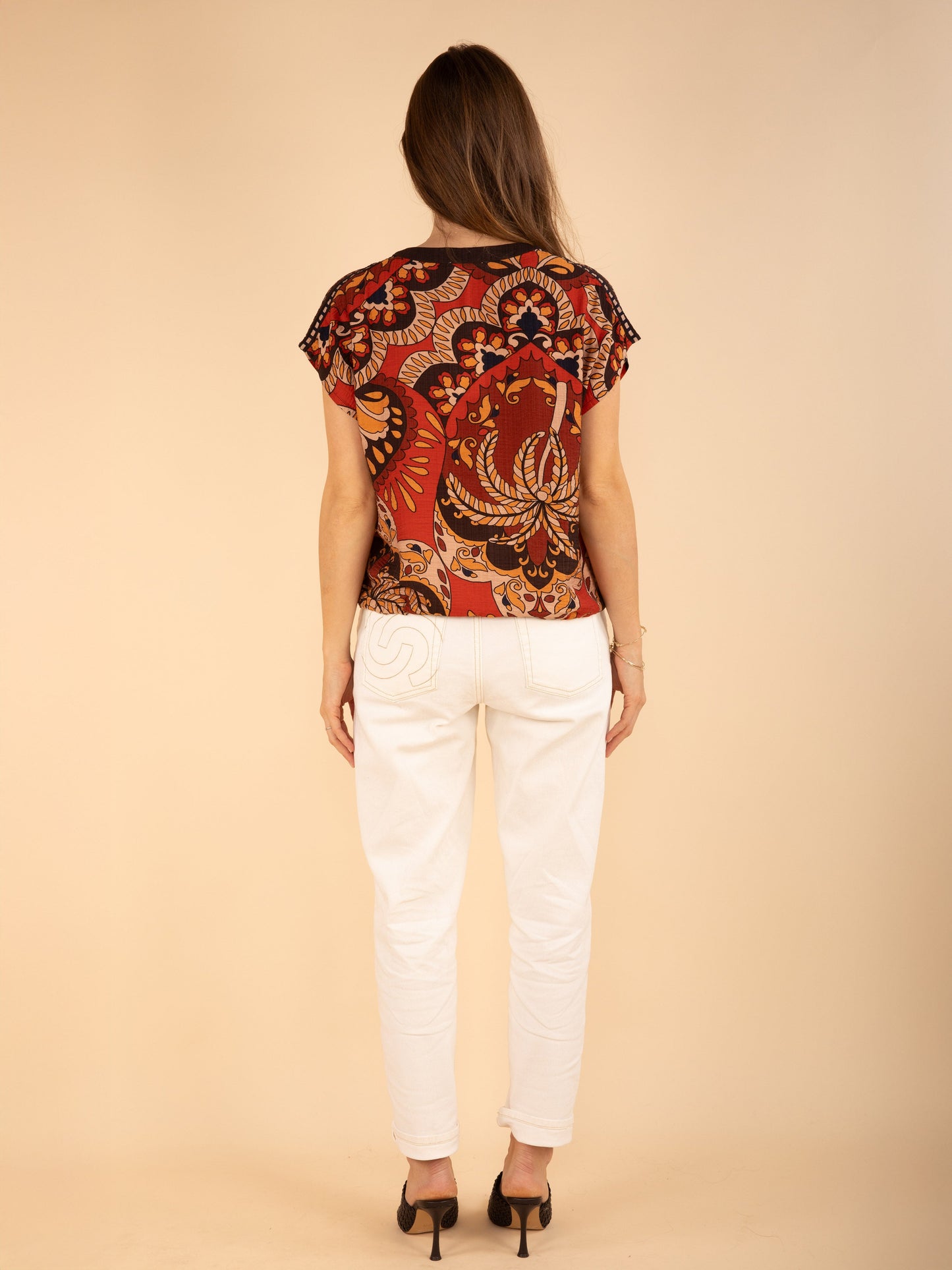 Ärmellose Bluse mit Knoten in Colorado