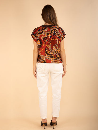 Ärmellose Bluse mit Knoten in Colorado