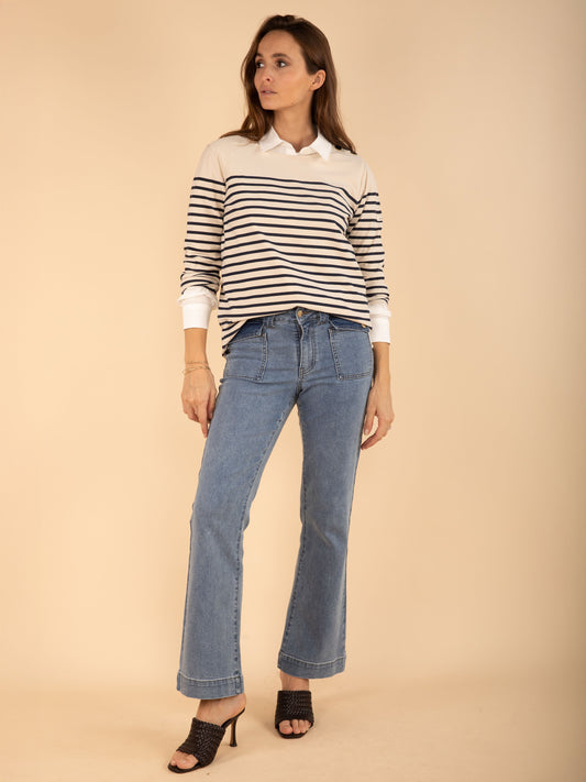 Schlagjeans JANE in Denim hell