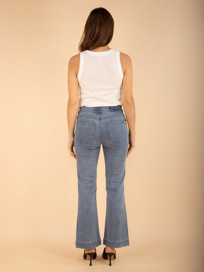 Schlagjeans JANE in Denim hell