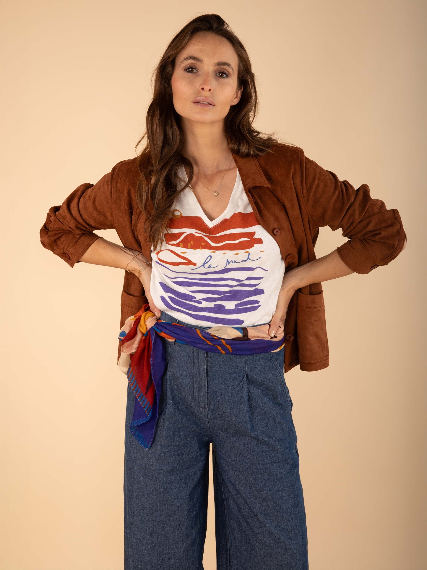 Weite, fließende Jeans