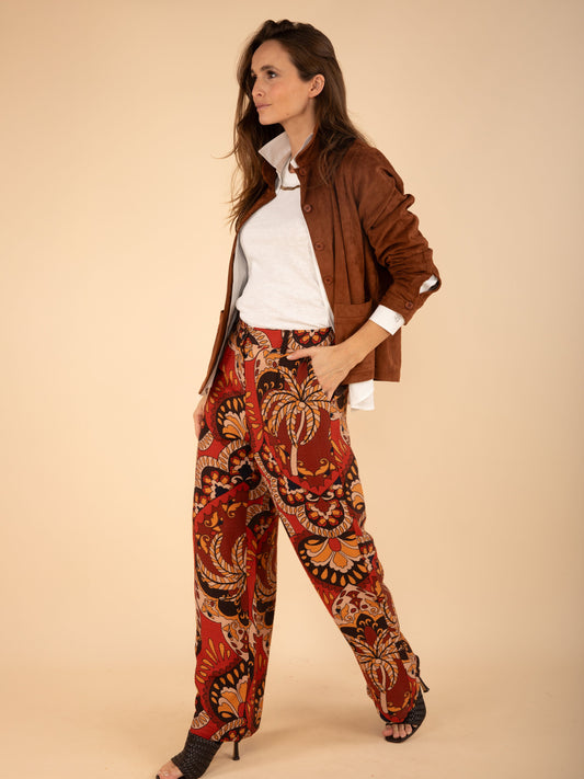 Fließende Hose mit Print