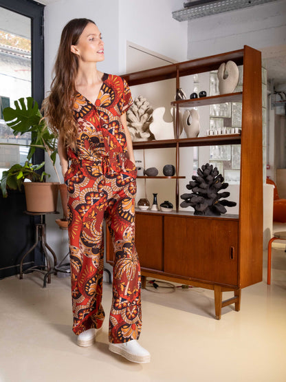 Fließende Hose mit Print