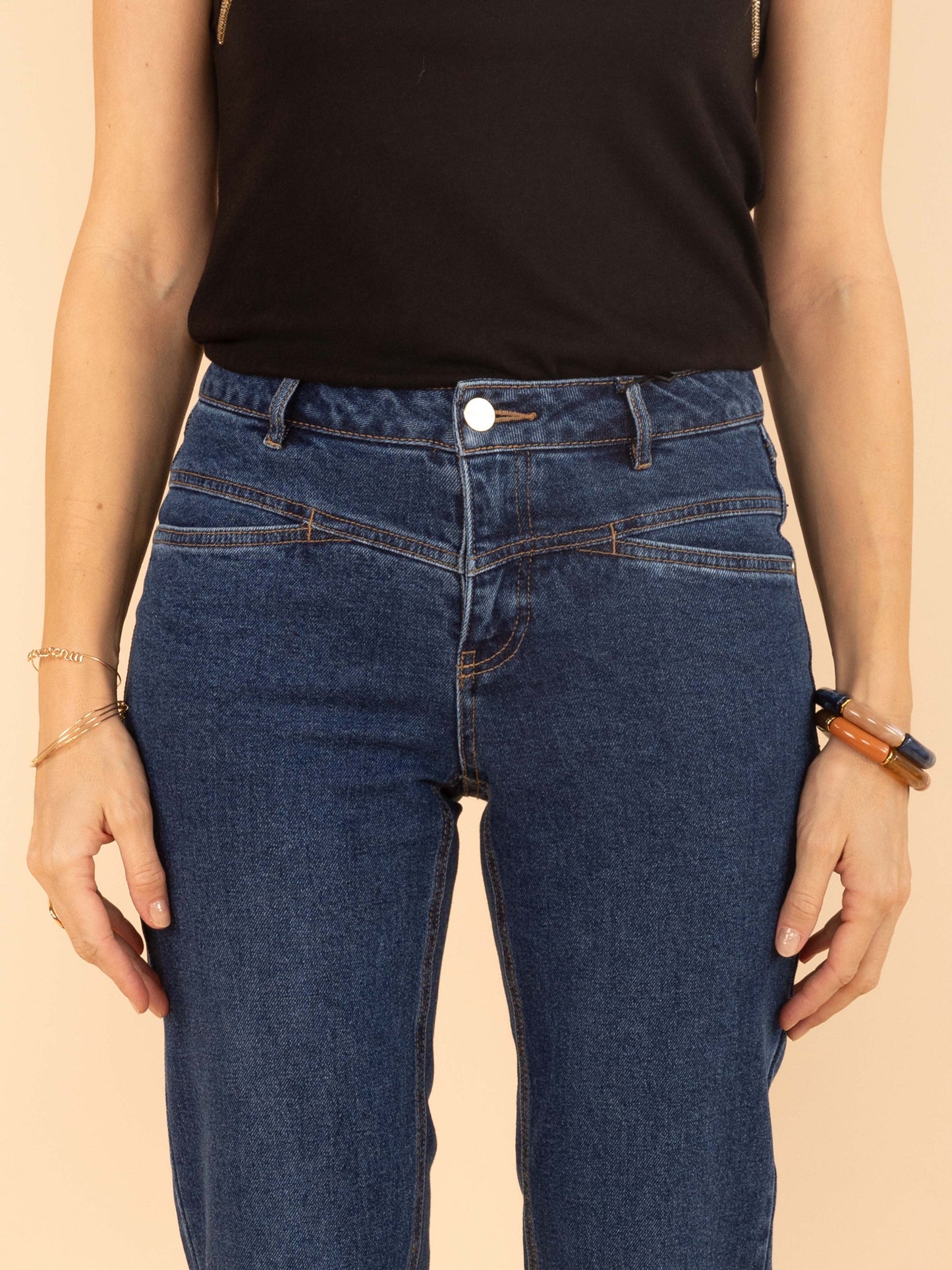 Mom-Jeans JULIETTE in Denim medium