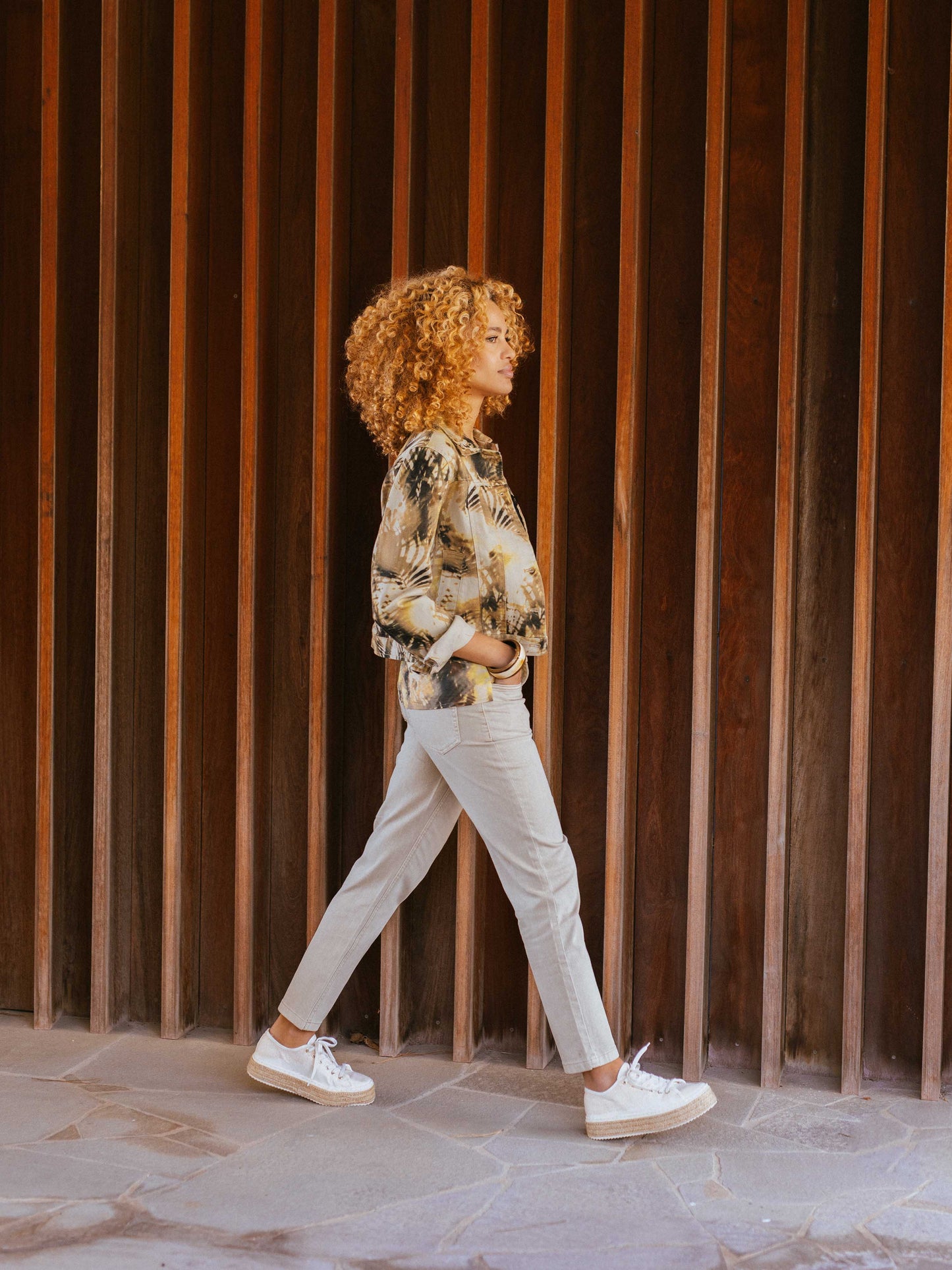 Mom-Jeans JULIETTE in Caffe Latte