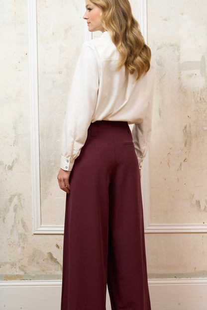 Hose BERTILLE in Bordeauxrot