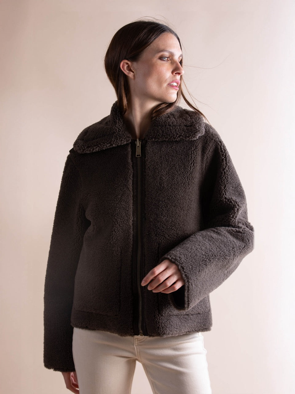 Jacke aus Kunstfell
