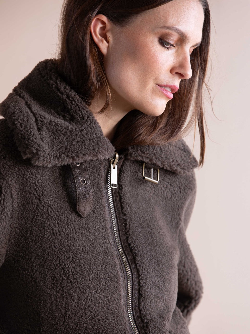 Jacke aus Kunstfell