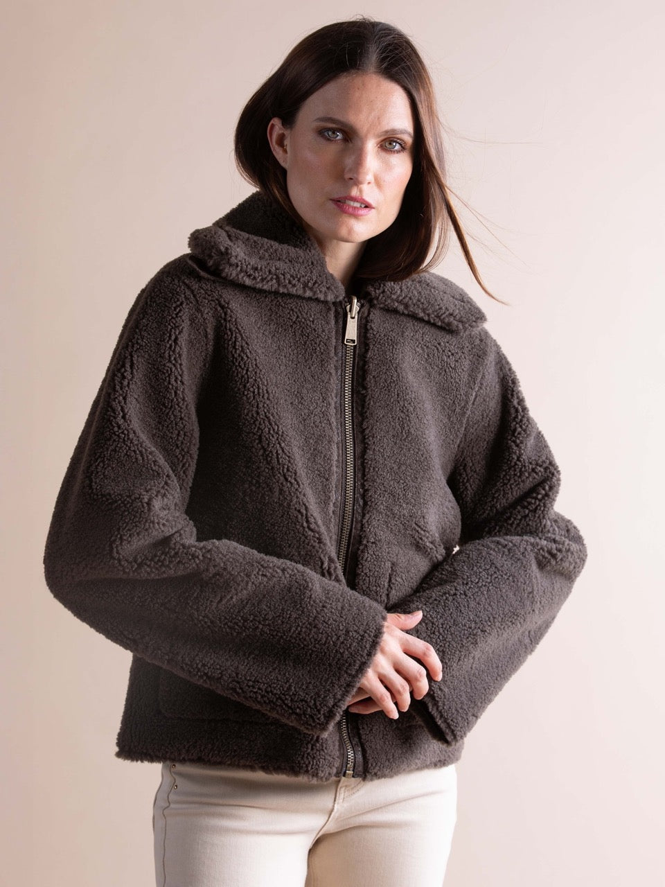 Jacke aus Kunstfell