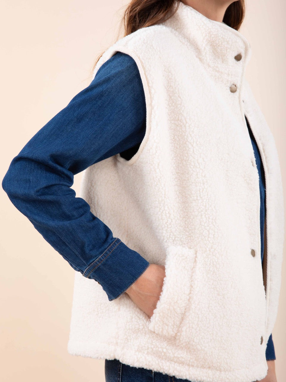 Ärmellose Wendejacke