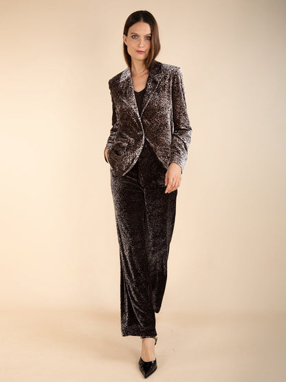 Bedruckter Samtblazer