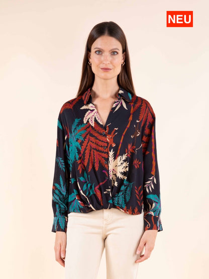 Bedruckte Twist-Bluse