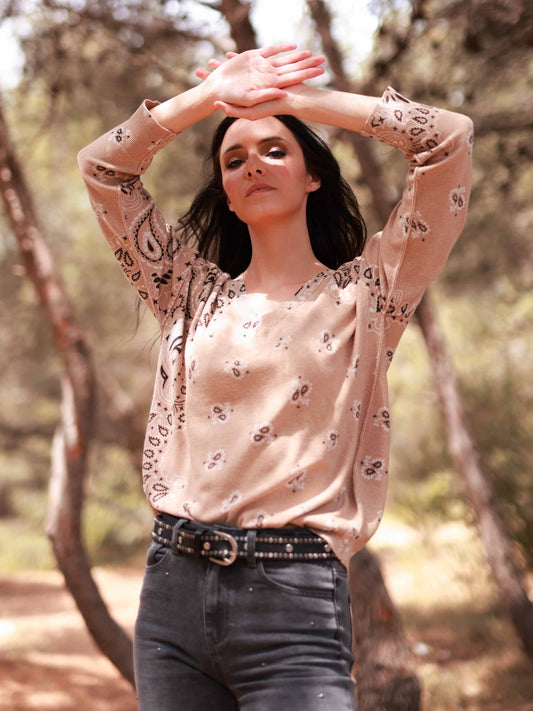Pullover mit Bandana-Print