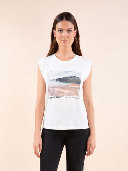 Ärmelloses T-Shirt mit Fotodruck