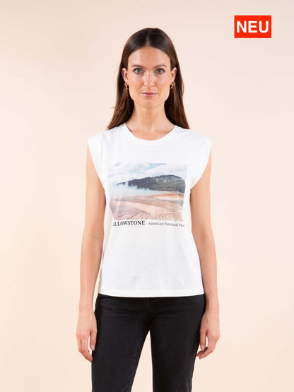 Ärmelloses T-Shirt mit Fotodruck
