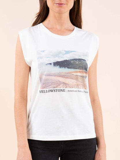 Ärmelloses T-Shirt mit Fotodruck