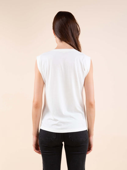 Ärmelloses T-Shirt mit Fotodruck