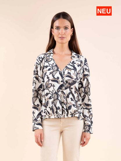 Bluse mit Wickeloptik
