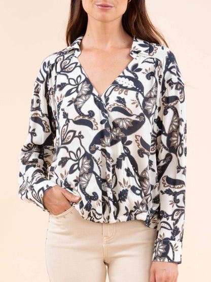 Bluse mit Wickeloptik