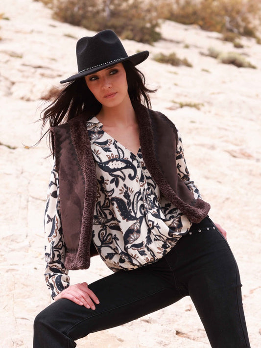 Bluse mit Wickeloptik