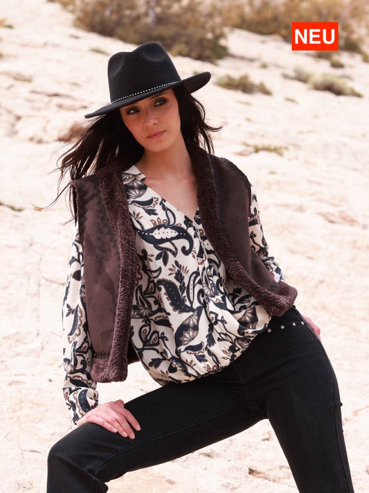 Bluse mit Wickeloptik