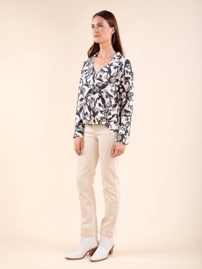 Bluse mit Wickeloptik