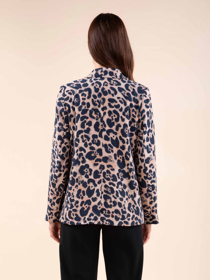 Blazer mit Leopardenmuster