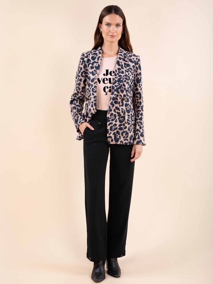 Blazer mit Leopardenmuster