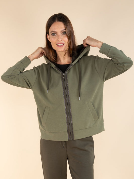 Lässige Jacke mit Kapuze