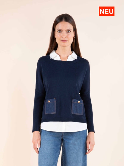 Pulli mit Jeanstaschen