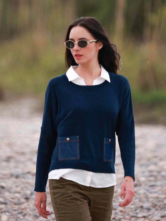 Pulli mit Jeanstaschen
