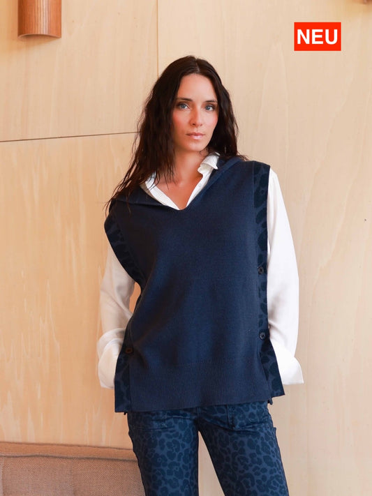 Ärmelloser Pulli mit Kapuze