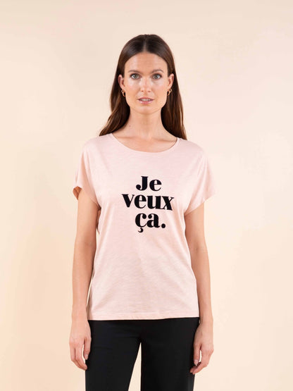 T-Shirt mit Rundhalsausschnitt und Aufdruck