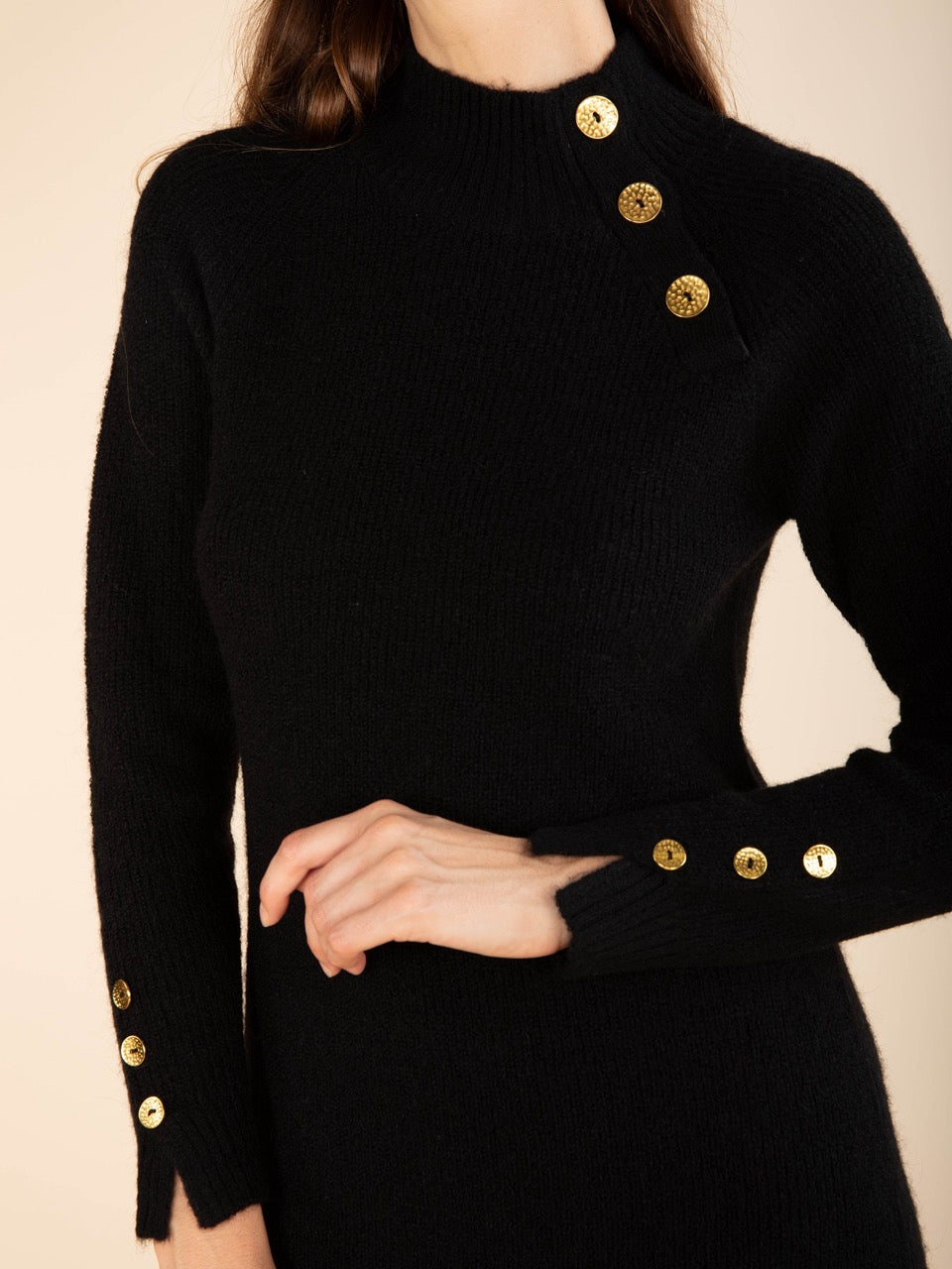 Geknöpftes Pulloverkleid