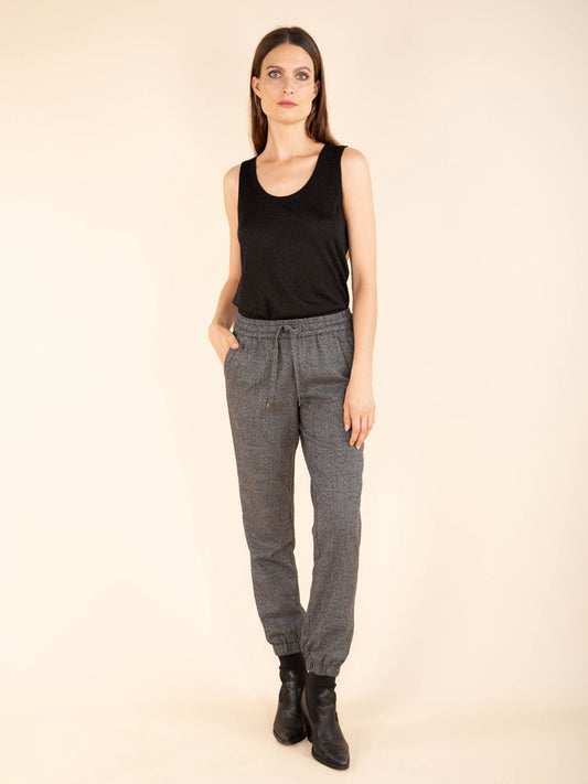 Sportlich-schicke Hose in Grau