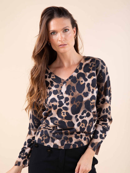 Leopardenpulli reverso