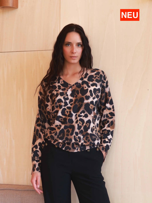 Leopardenpulli reverso
