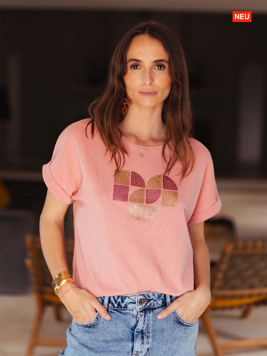 T-Shirt mit Pailletten