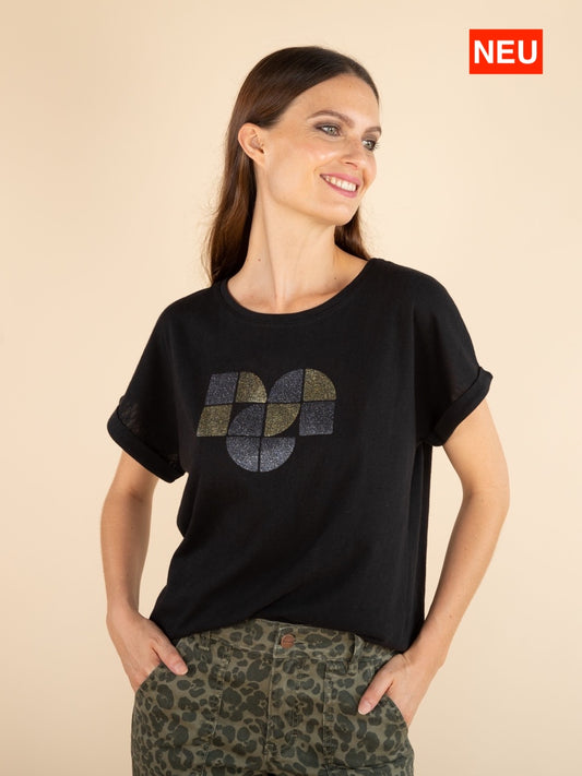 T-Shirt mit Pailletten