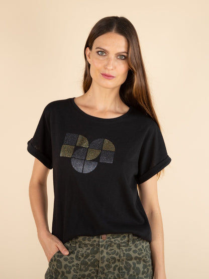 T-Shirt mit Pailletten