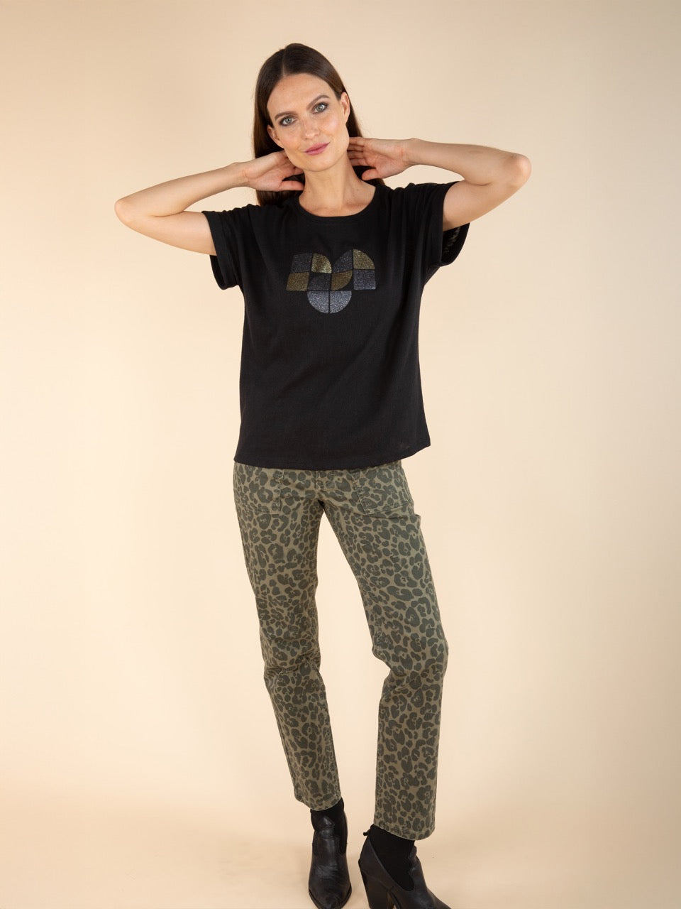 T-Shirt mit Pailletten